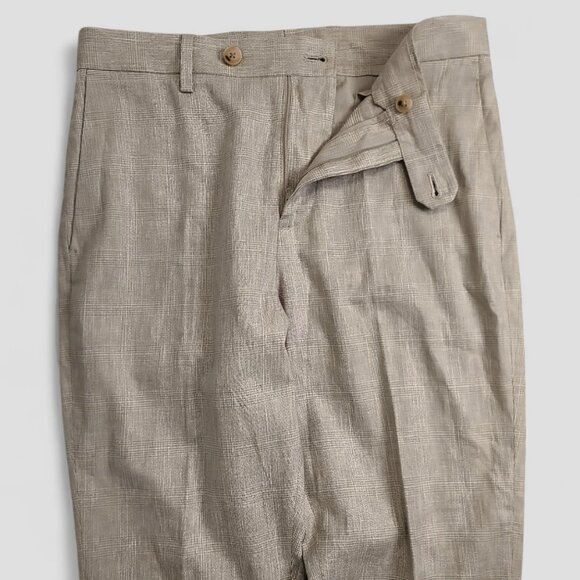 Banana Republic Linen Blend Glen Check 2-Piece Suit 36S - Pants W30xL26 - Picture 16 of 16